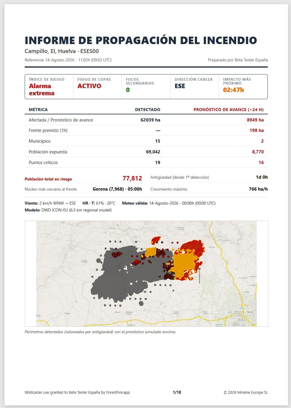 Generated situation and forecast report